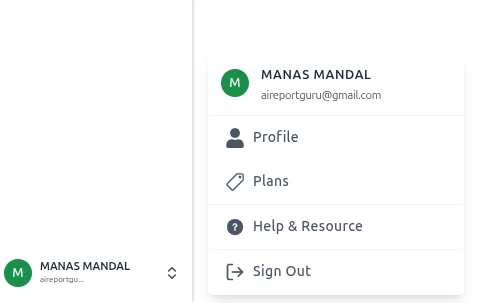 ReportGuru.ai Navigation Panel